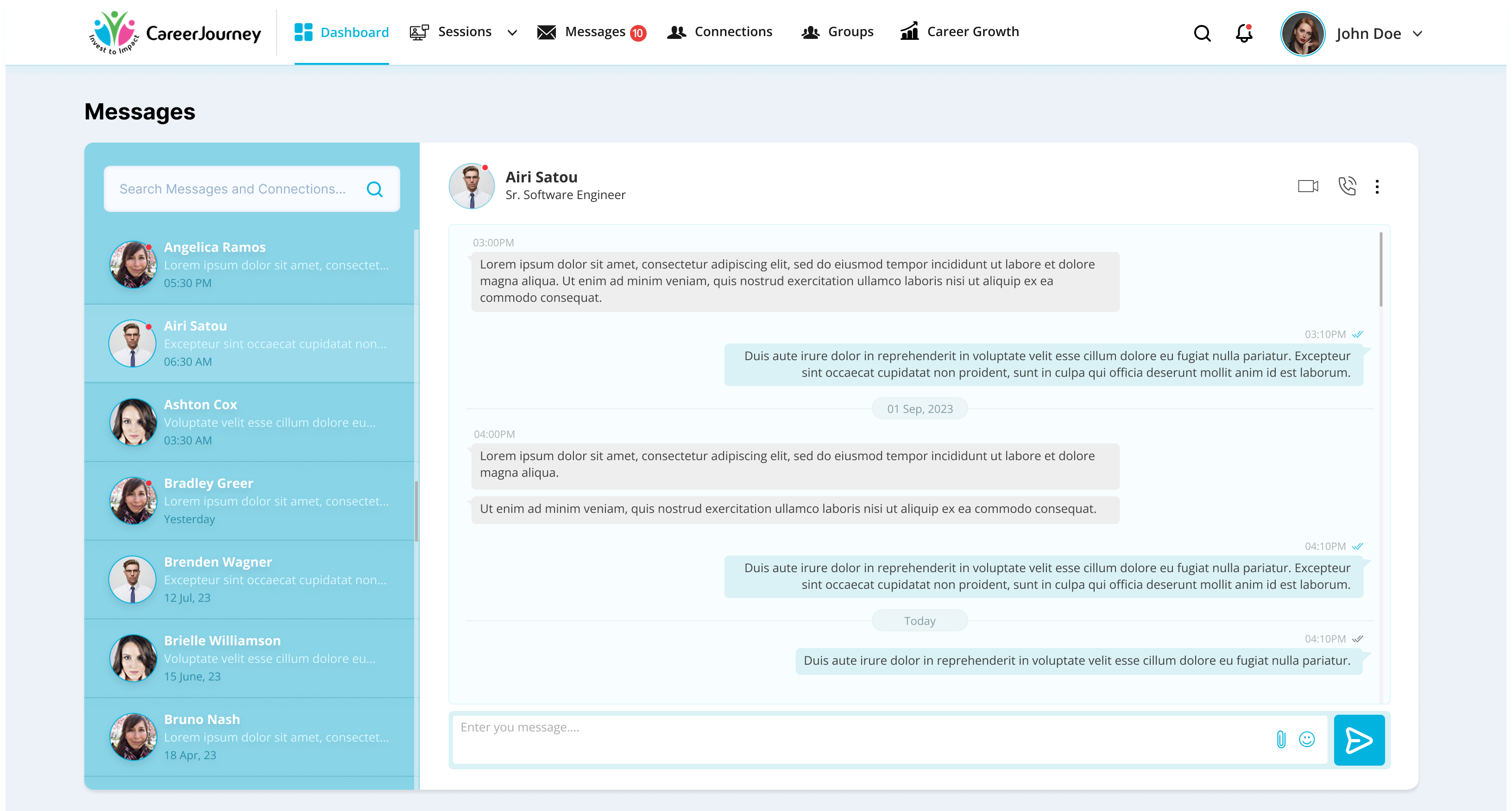 Messages chat
