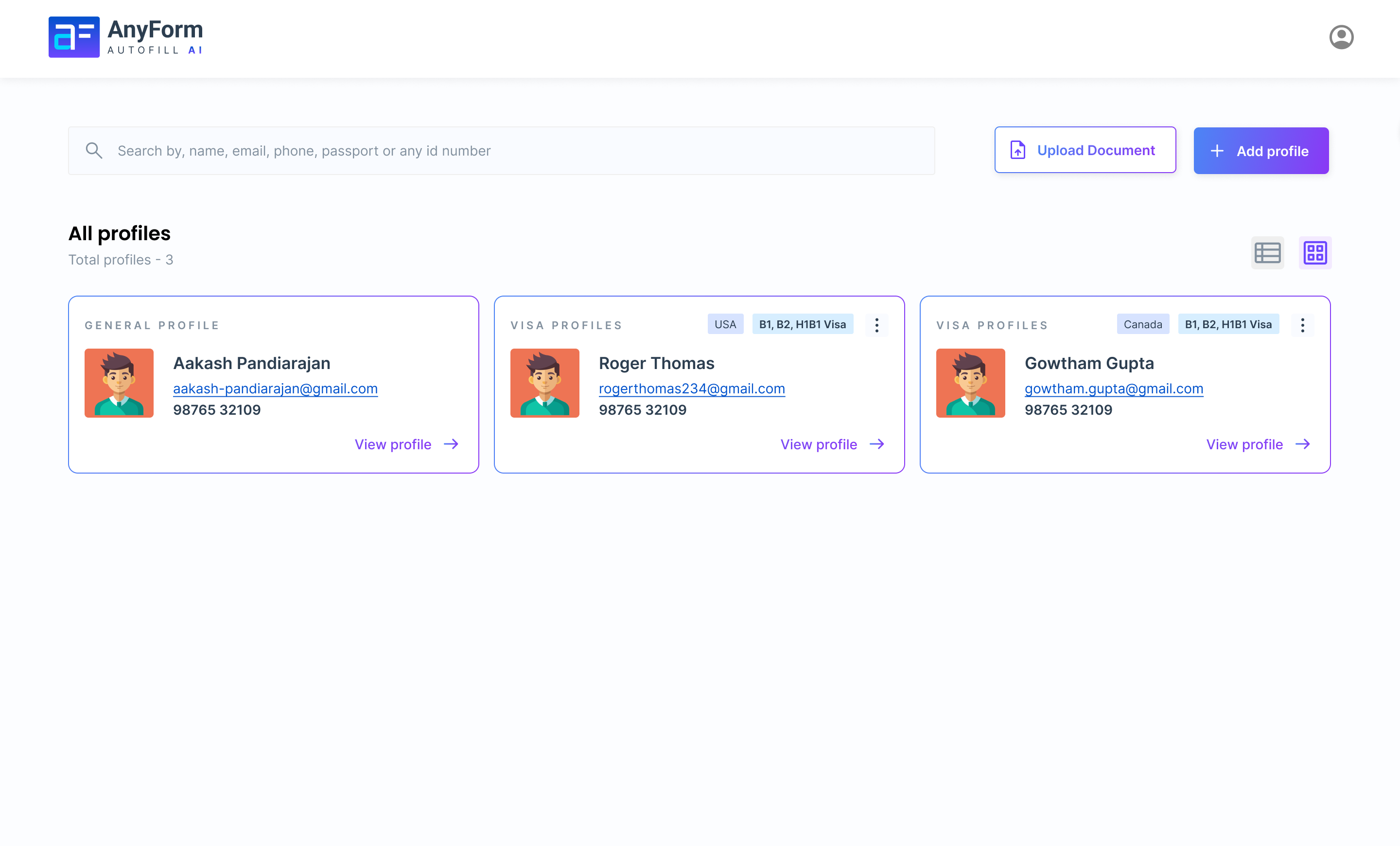 Create Profile