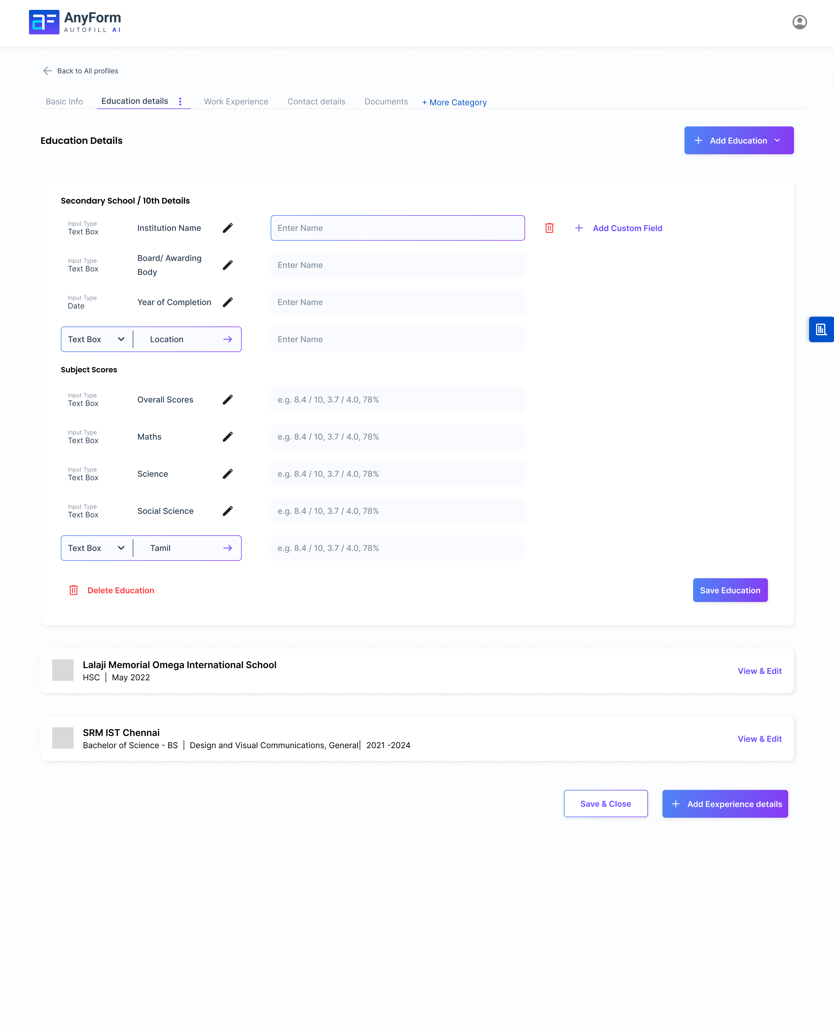 Education Details
