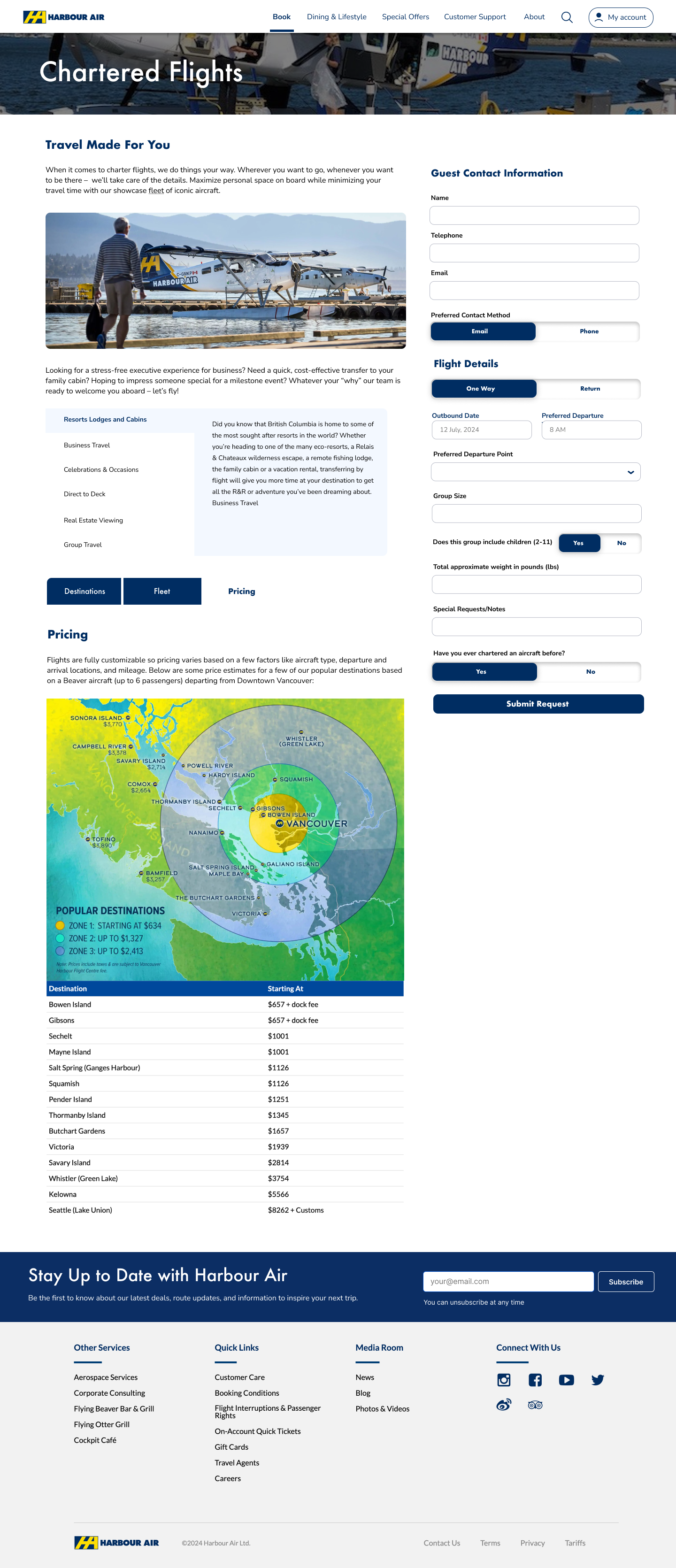Charter Pricing