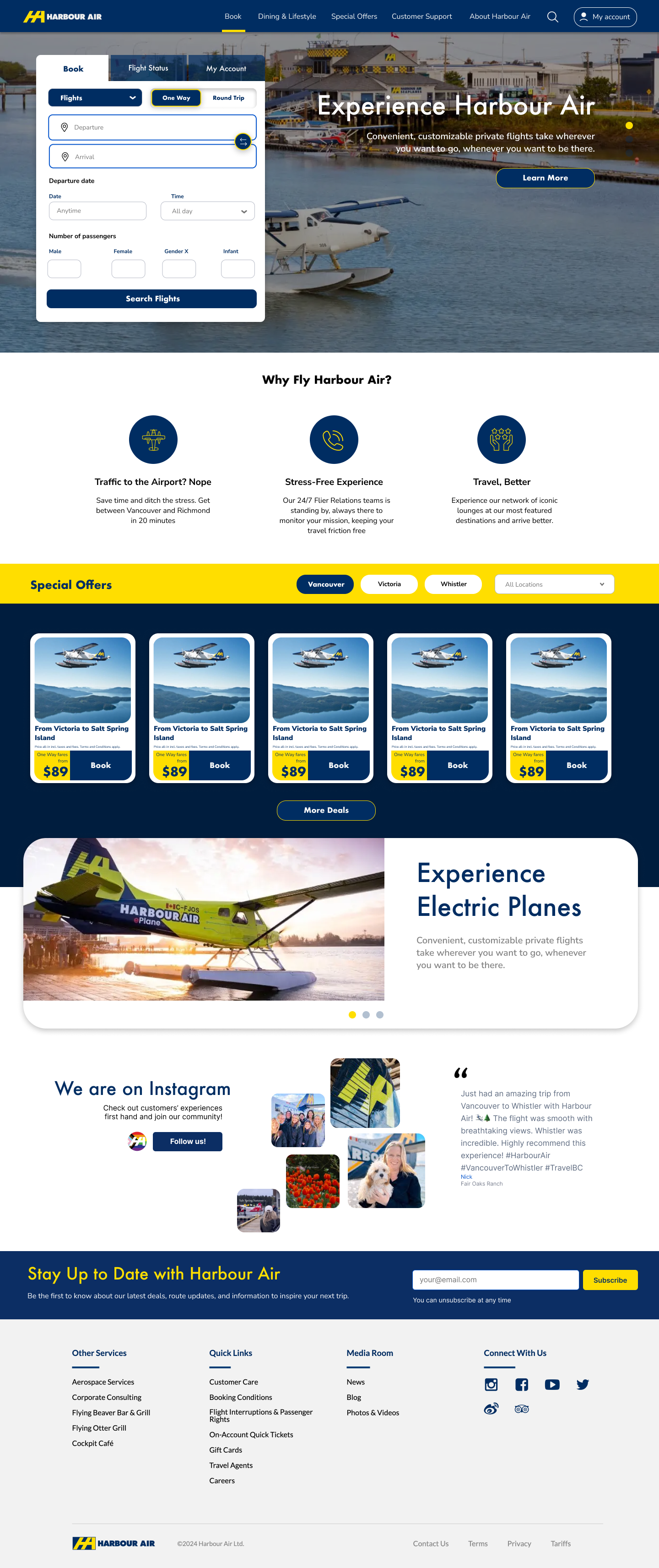 Harbour Air Website Redesign
