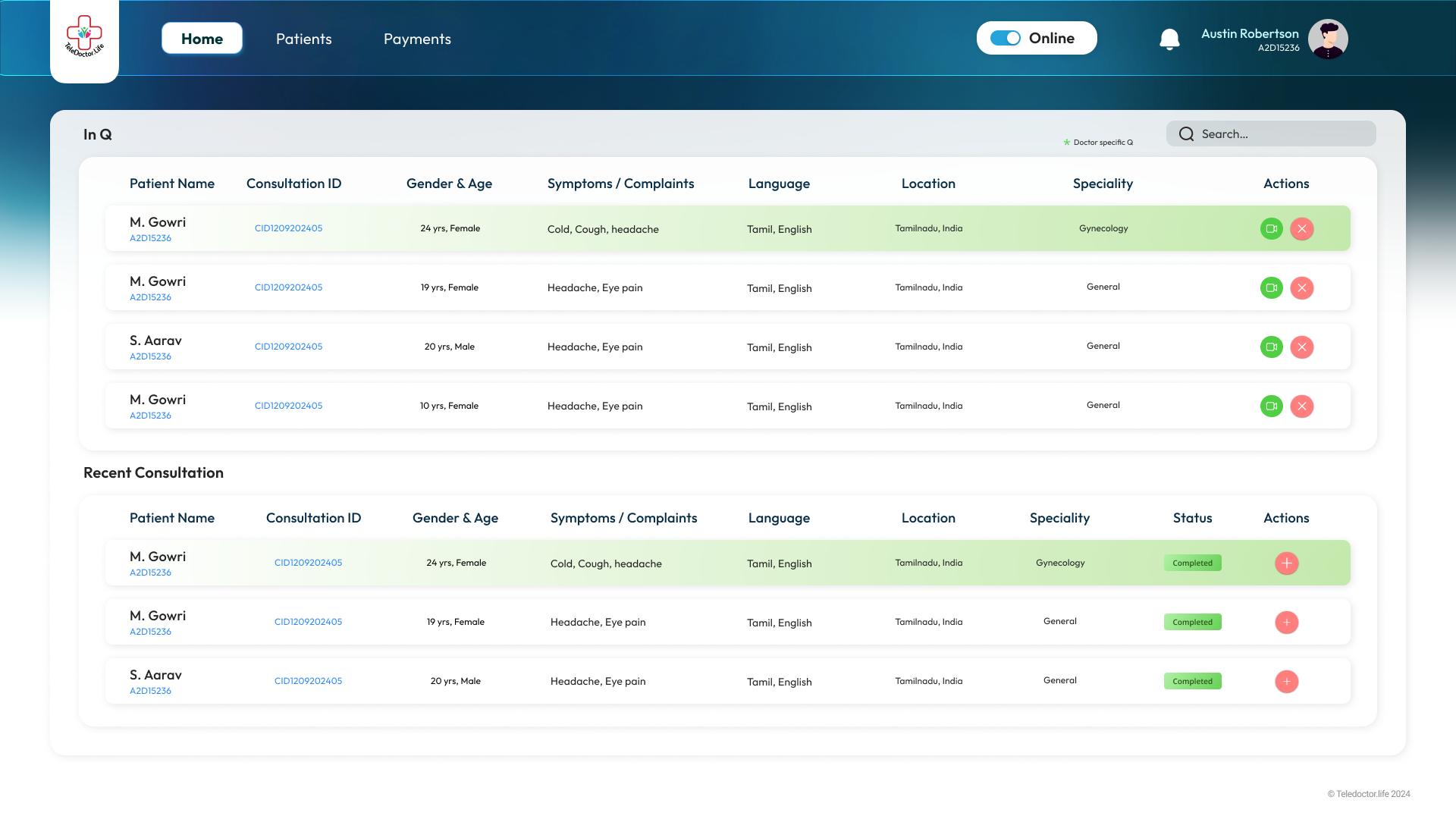 Doctor Dashboard